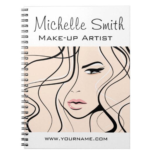 Carnet Peinture minimaliste Pastel Peach Élégante maquill (Devant)