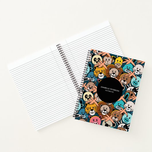 Carnet Peinture murale Doodart Têtes d'animal Monogramme (Intérieur)