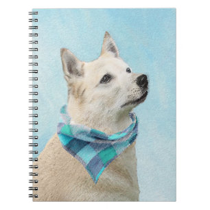 Carnet Peinture norvégienne Buhund - jolie art original c