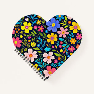 Carnet Peinture numérique florale motif fleurs