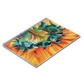 Carnet Peinture originale aquarelle tournesol jaune (Côté gauche)