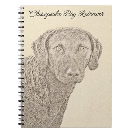 Carnet Peinture originale de chien par Retriever de Chesa (Devant)