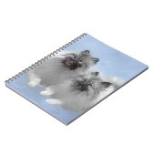 Carnet Peinture originale d'un couple de Keeshond - Art a (Côté gauche)