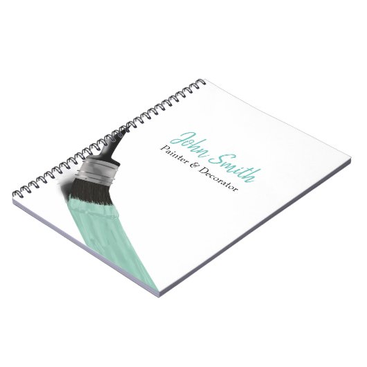 Carnet Peinture Peintre Service Société Brush Pastel Mint (Côté gauche)