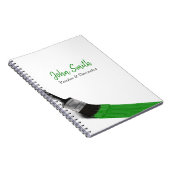 Carnet Peinture Peintre Service Société Pinceau vert (Côté Droit)