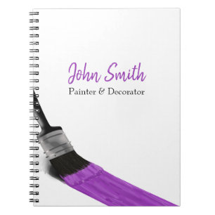 Carnet Peinture Peintre Service Société Pinceau violet