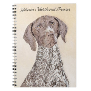 Carnet Peinture pointeur germanique à pois court - Chien