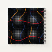 Carnet Peinture rétro Splatter et points Personnalisé (Dos)