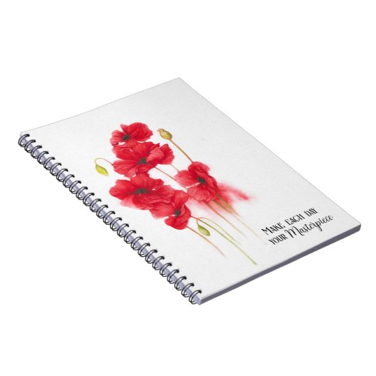 Carnet Peinture rouge avec citation (Côté Droit)