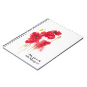 Carnet Peinture rouge avec citation (Côté gauche)