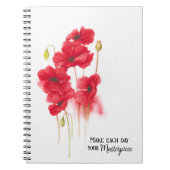 Carnet Peinture rouge avec citation (Devant)