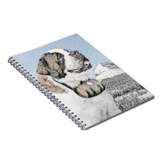 Carnet Peinture Saint Bernard - Cute Original Chien Art (Côté Droit)