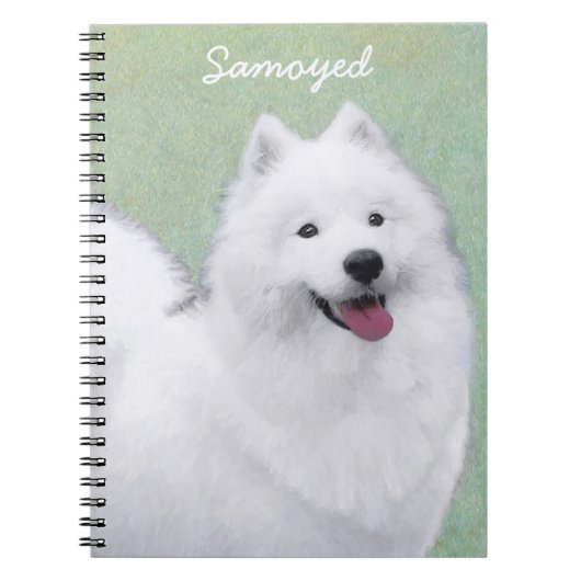 Carnet Peinture Samoyed - Cute Original Chien Art (Devant)