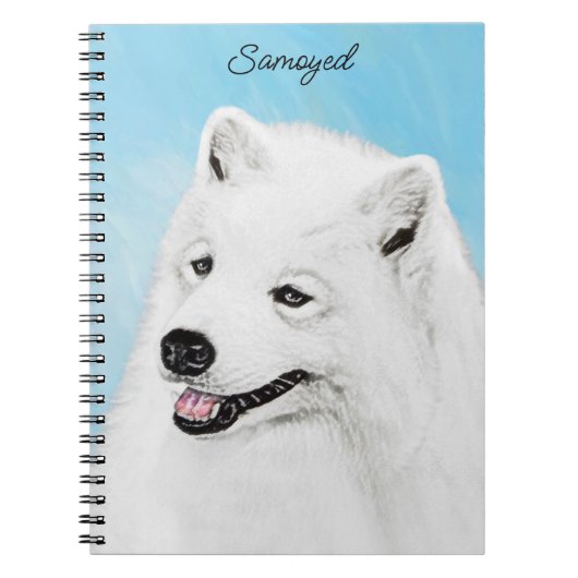 Carnet Peinture Samoyed - Cute Original Chien Art (Devant)