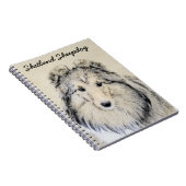 Carnet Peinture Shetland Sheepdog - Jolie art original ch (Côté Droit)