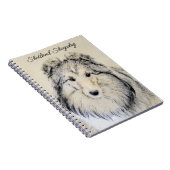 Carnet Peinture Shetland Sheepdog - Jolie art original ch (Côté Droit)