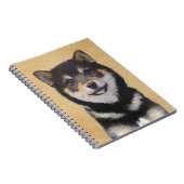 Carnet Peinture Shiba Inu (Noir et Tan) - Art Chien (Côté Droit)