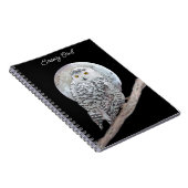 Carnet Peinture sur la Chouette neigeuse et la Lune - Art (Côté Droit)