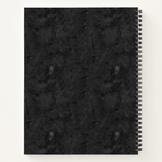 Carnet Peinture Texture Noir Minimal Professionnel (Dos)