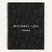 Carnet Peinture Texture Noir Minimal Professionnel (Devant)