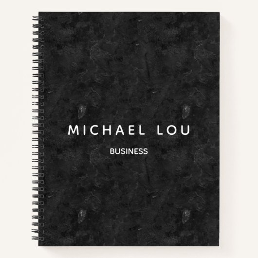 Carnet Peinture Texture Noir Minimal Professionnel (Devant)