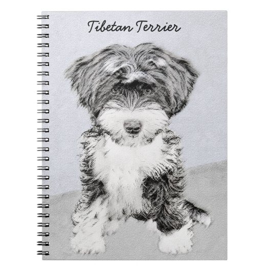 Carnet Peinture Tibétaine Terrier - Cute Original Chien A (Devant)