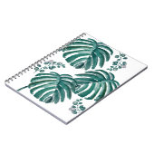 Carnet Peinture tropicale à feuilles vertes botaniques (Côté gauche)