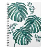 Carnet Peinture tropicale à feuilles vertes botaniques (Devant)