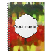 Carnet Peinture verte rouge (Devant)