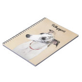 Carnet Peinture Whippet - Jolie art original chien (Côté gauche)