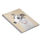 Carnet Peinture Whippet - Jolie art original chien (Côté Droit)