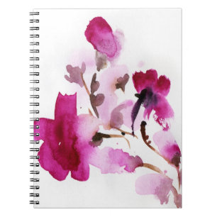 Carnet Peintures florales abstraites 4 d'aquarelle