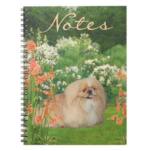 Carnet Pékinois dans le jardin (Devant)
