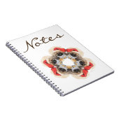 Carnet Pékinois Santa Flocon de Neige (Côté Droit)