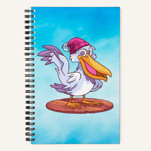 Carnet Pellican de Noël dessiné à la main dans un style c