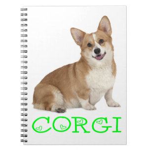 Carnet Pembroke Welsh Corgi Puppy Lime Green Love