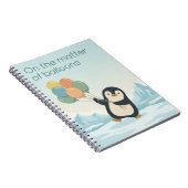 Carnet Penguin with Balloons | Dry Humour Custom Notebook (Côté Droit)