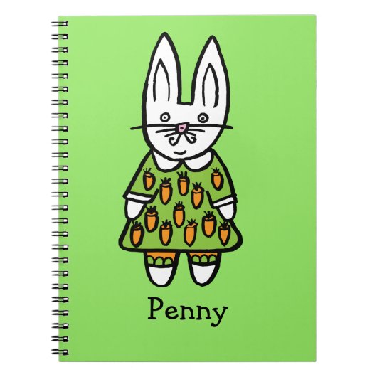 Carnet Penny le lapin personnalisé (Devant)