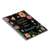 Carnet Pensée aléatoire et idées Floral Personnalisé (Côté Droit)