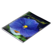 Carnet Pensée bleue viola (Côté gauche)
