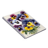 Carnet Pensée - Fleurs à l'aquarelle (Côté Droit)