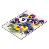 Carnet Pensée - Fleurs à l'aquarelle (Côté gauche)