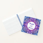 Carnet Pensées et rêves Boho Blue Purple Fleurs (Intérieur)
