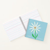 Carnet Pensées heureuses bleu-vert avec Marguerite (Intérieur)