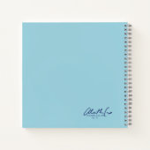 Carnet Pensées heureuses bleu-vert avec Marguerite (Dos)
