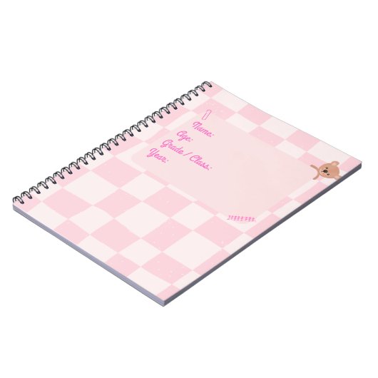 Carnet Pensées nuageuses en rose (Côté gauche)