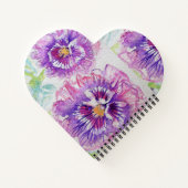 Carnet Pensées Violettes T'aiment Nom floral Pensée (Dos)