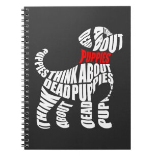 Carnet Pensez aux chiots blancs MORTS
