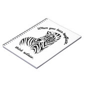 Carnet Pensez aux zèbres (Côté gauche)