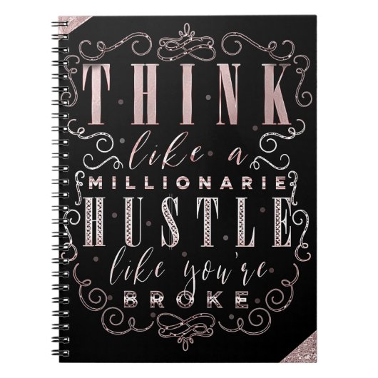Carnet Pensez comme un millionnaire, travaillez comme si (Devant)